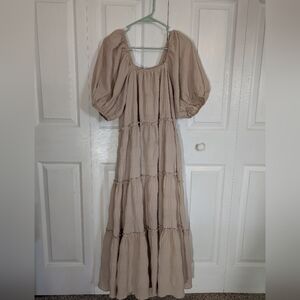 Puff Sleeve Tiered Dress